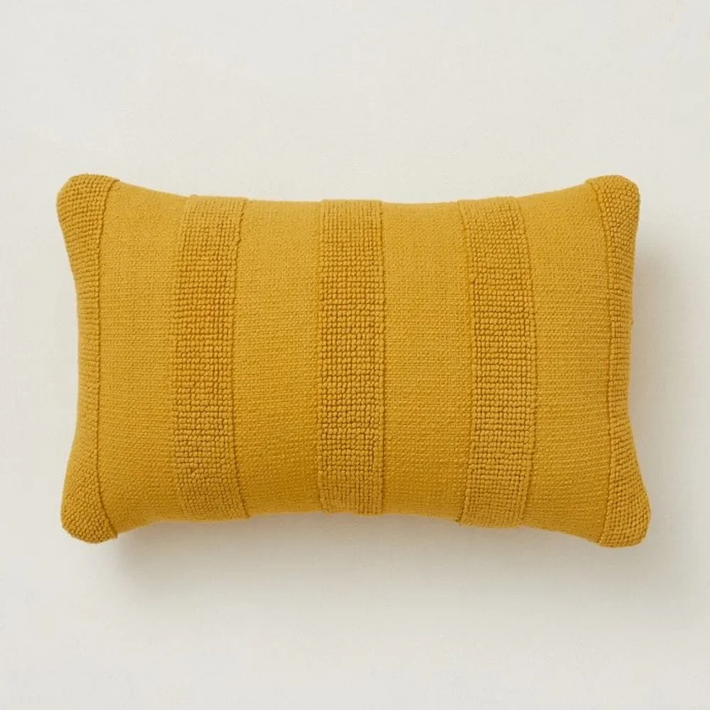 West Elm Tufted Stripe Indoor/Outdoor Pillow